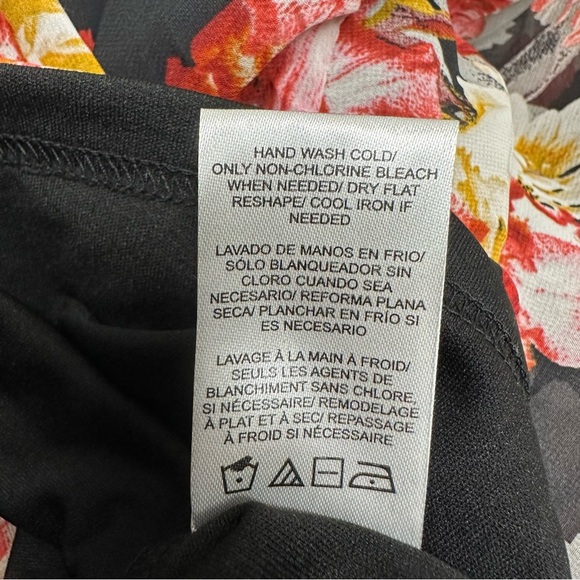 Nina Leonard Floral Halter Maxi Dress - Black and Red - Picture 8 of 10